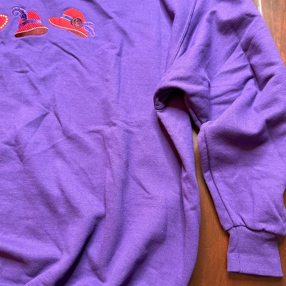 Red Hat Lady Red Hat Sweatshirt Long Sleeve Red and Purple 3x - Picture 5 of 11